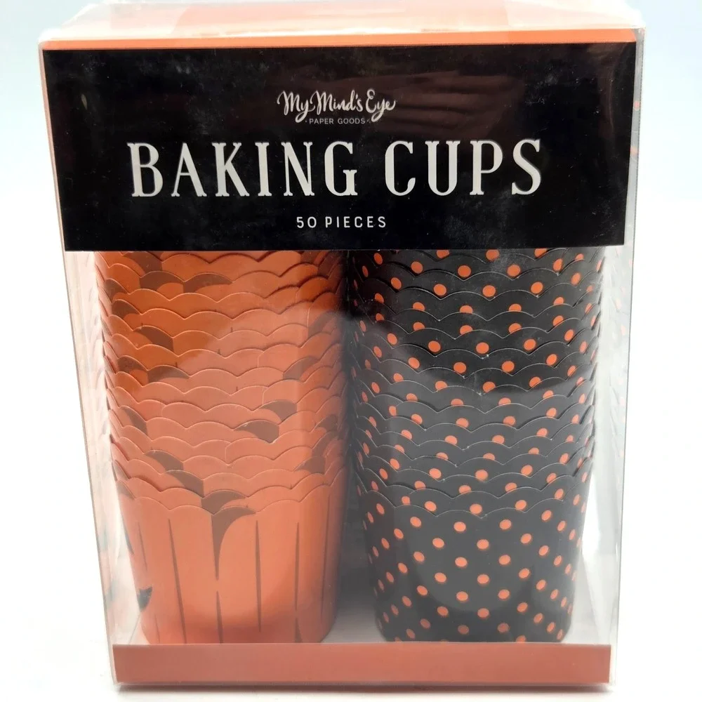 My Minds Eye Halloween Baking Cups Two Boxes 50 5 oz. Pieces One Box Opened